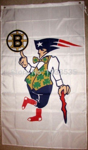 NEW ENGLAND MAN BOSTON BRUINS CELTICS PATRIOTS RED SOX 3x5 FEET FLAG BANNER