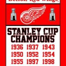 Detroit Red Wings Stanley Cup Champions Flag 3ft x 5ft Polyester  Banner flag