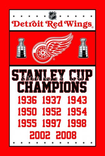 Detroit Red Wings Stanley Cup Champions Flag 3ft x 5ft Polyester  Banner flag