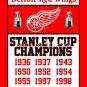 Detroit Red Wings Stanley Cup Champions Flag 3ft x 5ft Polyester  Banner flag