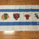 Chicago Blackhawks Chicago Bears Chicago Bulls Chicago White Sox Flag 3ft x 5ft