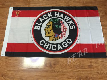 Chicago Blackhawks flag 3ftx5ft Banner 100D Polyester Flag