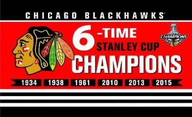 Chicago Blackhawks champion flag 3x5 FT Banner 100D Polyester