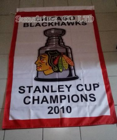 Chicago Blackhawks 2010 Stanley Cup Champions Flag hot sell goods 3X5FT