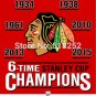 Chicago Blackhawks 6 Time Stanley Cup Champions Flag 150X90CM 3x5FT