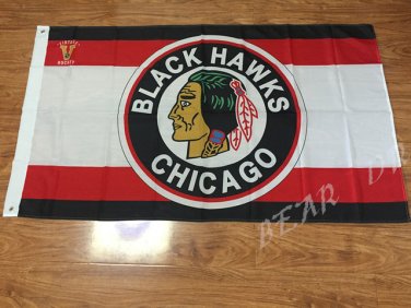 Chicago Blackhawks flag 3ftx5ft Banner 100D Polyester Flag