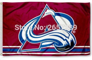 Colorado Avalanche logo column Flag 3x5FT banner150X90CM 100D Polyester