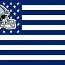 Dallas Cowboys helmet with US stars and stripes Flag 3FTx5FT