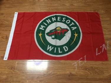 3ftx5ft Minnesota Wild flag 90x150cm Banner 100D Polyester Flag metal Grommets