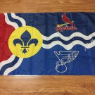 St.Louis State Cardinals Blues Flag 3ft x 5ft 100D Banner design