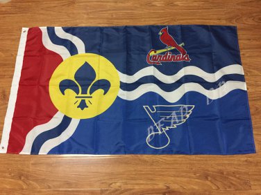 St.Louis State Cardinals Blues Flag 3ft x 5ft 100D Banner design
