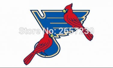 St.Louis Blues with Cardinals Flag 3x5FT banner 100D 150X90CM