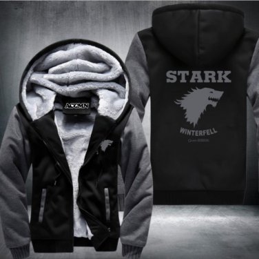 Game of Thrones Winter is Coming Stark Sweatshirts Hoodies Velvet Coat Style 1