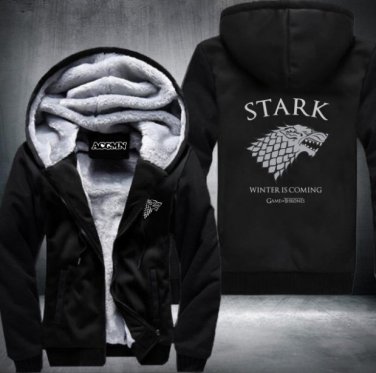 Game of Thrones Winter is Coming Stark Sweatshirts Hoodies Velvet Coat Style 2