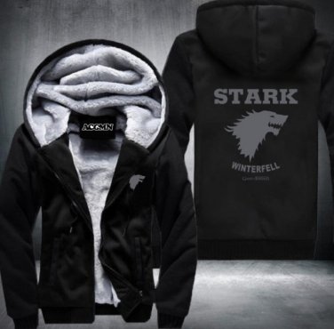 Game of Thrones Winter is Coming Stark Sweatshirts Hoodies Velvet Coat Style 4