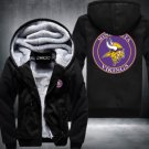 Minnesota Vikings  Hoodies Zip Up Printing Pattern Coats Super Warm Thicken Fleece Men's Coat