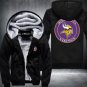 Minnesota Vikings  Hoodies Zip Up Printing Pattern Coats Super Warm Thicken Fleece Men's Coat