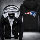 New England Patriots Hoodies Zip Up Printing Pattern Coats Super Warm Thicken Fleece Men's Coat