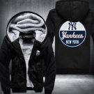 New York Yankees Hoodies Zip Up Printing Pattern Coats Super Warm Thicken Fleece Men's Coat