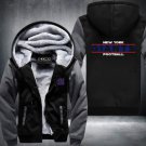 New York Giants Team Hoodies Zip Up Printing Pattern Coats Super Warm Thicken Fleece Men's Coat