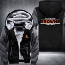 Cleveland Browns Team Hoodies Zip Up Printing Pattern Coats Super Warm Thicken Fleece Men's Coat