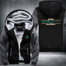 Miami Dolphins Team Hoodies Zip Up Printing Pattern Coats Super Warm Thicken Fleece Men's Coat