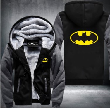 Superman Hoodies Warm Liner The Flash Man Coat Jacket Batman Hoodies Winter Men Thick Style 8