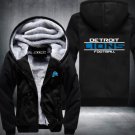 Detroit Lions Jacket Super Warm Thicken Fleece Zip Up Hoodie Men's Coat Style 1