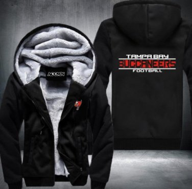 Tampa Bay Buccaneers Jacket Super Warm Thicken Fleece Zip Up Hoodie Men's Coat Style 1