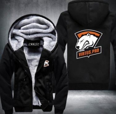 Team Secret Virtus.Pro Men Hoodies Jacket Thicken Fleece Turret International Invitation Style 2
