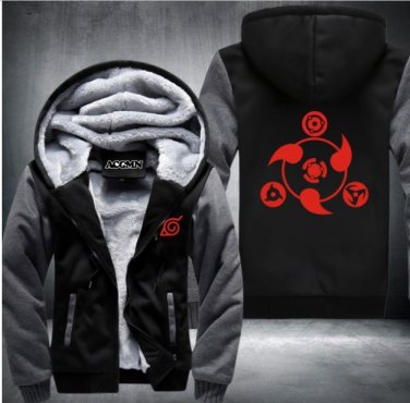 Anime NARUTO Akatsuki Clothing Thicken Jacket Cosplay Sweatshirts Hoodie Luminous Style 3