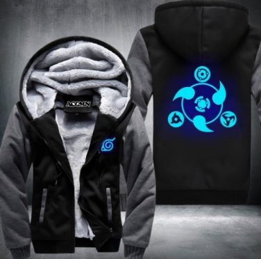 Anime NARUTO Akatsuki Clothing Thicken Jacket Cosplay Sweatshirts Hoodie Luminous Style 6