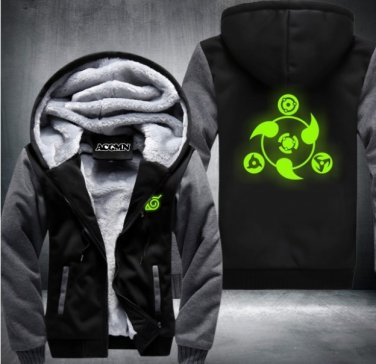 Anime NARUTO Akatsuki Clothing Thicken Jacket Cosplay Sweatshirts Hoodie Luminous Style 7