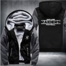 Oakland Raiders Team Hoodies Zip Up Printing Pattern Coats Super Warm Thicken Fleece Men's Coat