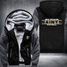 New Orleans Saints Hoodies Zip Up Printing Pattern Coats Super Warm Thicken Fleece Men's Coat