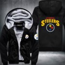 Pittsburgh Steelers Team Men Women Thicken Fleece Zipper Hoodie Jacket Clothing Casual Coat