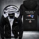 New England Patriots Team Men Women Thicken Fleece Zipper Hoodie Jacket Clothing Casual Coat