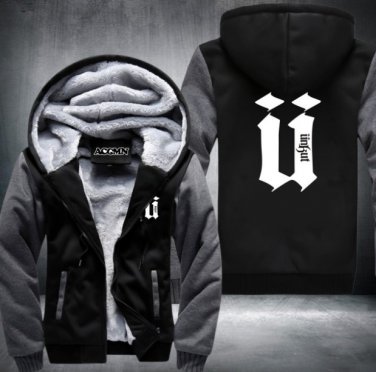 Unkut Hoodies Men Hip Hop Mens Ringer Thicken Fleece Long Sleeve Jacket
