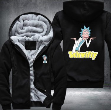 Rick and Morty Hoodie Logo Winter JiaRong Fleece Mens Sweatshirts Style 3