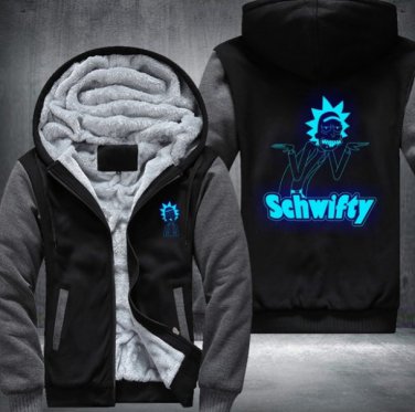 Rick and Morty Hoodie Logo Winter JiaRong Fleece Mens Sweatshirts Style 6