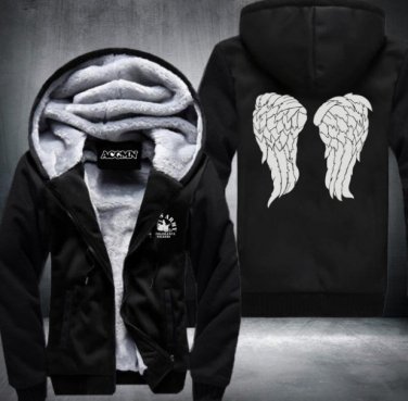The Walking Dead Hoodie Zombie Daryl Dixon Wings Winter Fleece Mens Sweatshirts Style 3