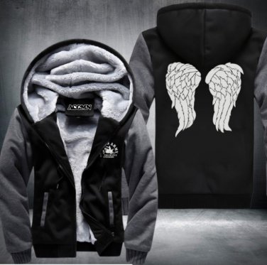 The Walking Dead Hoodie Zombie Daryl Dixon Wings Winter Fleece Mens Sweatshirts Style 4