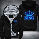 The QUEEN The KING Luminous Glowing Print Winter Fleece Thicken Hoodie Jacket Coat Style 1