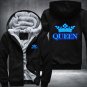 The QUEEN The KING Luminous Glowing Print Winter Fleece Thicken Hoodie Jacket Coat Style 3
