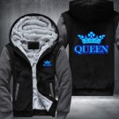 The QUEEN The KING Luminous Glowing Print Winter Fleece Thicken Hoodie Jacket Coat Style 4
