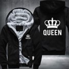 The QUEEN The KING Luminous Glowing Print Winter Fleece Thicken Hoodie Jacket Coat Style 5
