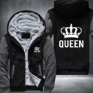The QUEEN The KING Luminous Glowing Print Winter Fleece Thicken Hoodie Jacket Coat Style 6