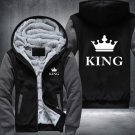 The QUEEN The KING Luminous Glowing Print Winter Fleece Thicken Hoodie Jacket Coat Style 8