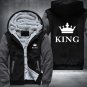 The QUEEN The KING Luminous Glowing Print Winter Fleece Thicken Hoodie Jacket Coat Style 8