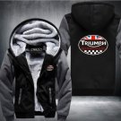 GREAT BRITAIN TRIUMPH MOTORCYCLE Thicken Fleece Zip up Hoodies men Casual  Style 2